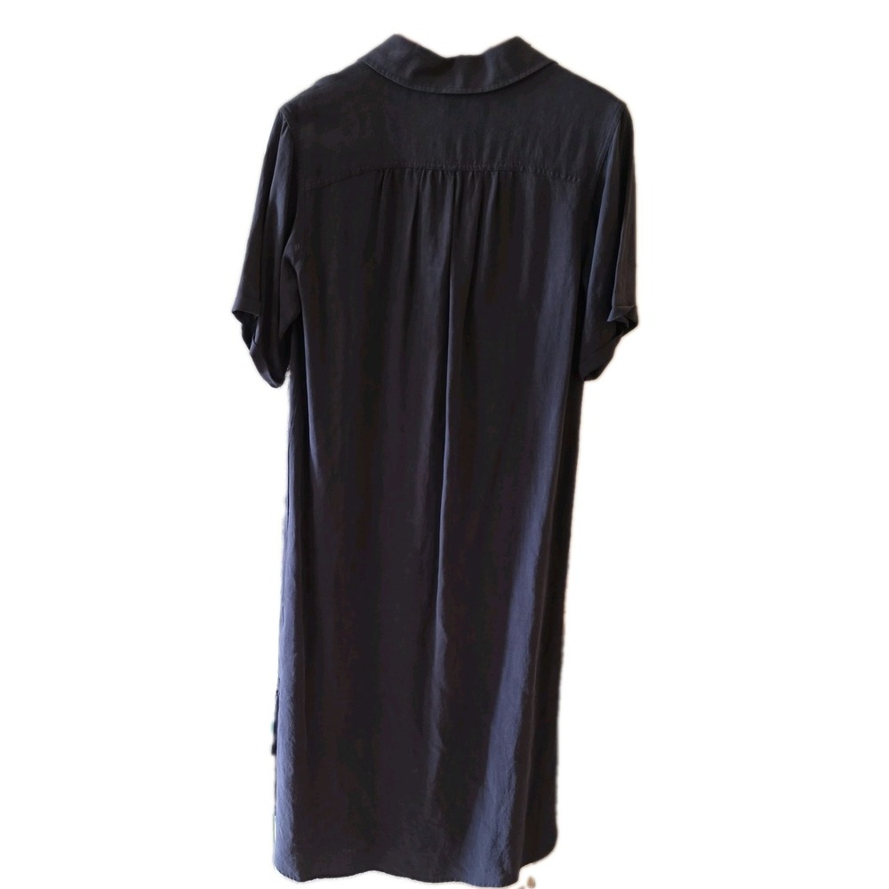 NWT WRAP London Charcoal Linen Blend Dress Size 8 Quiet Luxury Old Money - Picture 3 of 9